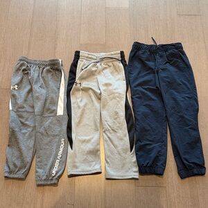 Under Armour/Cat & Jack Kids Gray and Navy Joggers Trio sizes 6/7